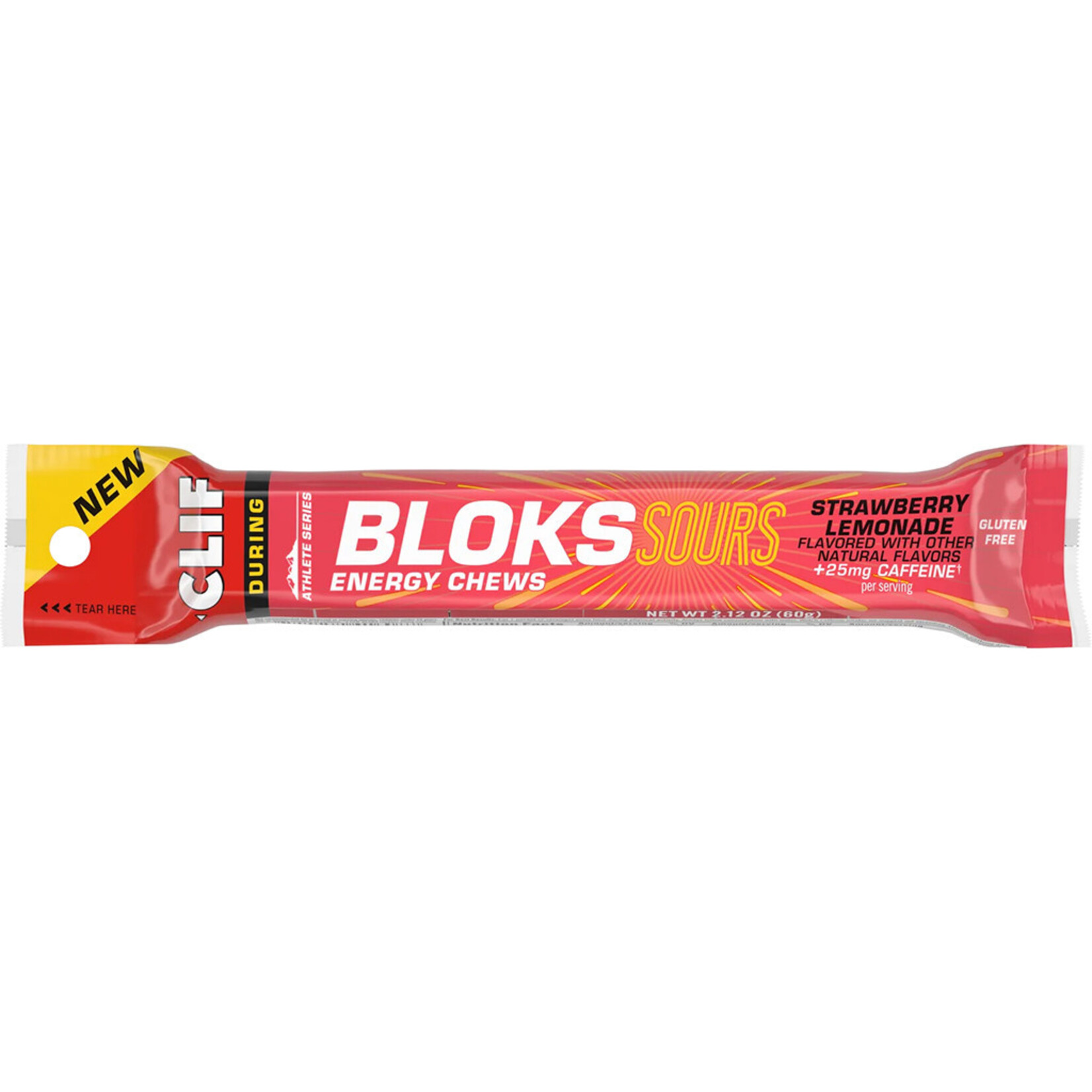 Clif Bloks Energy Chews, Strawberry Lemonade, 18/Count