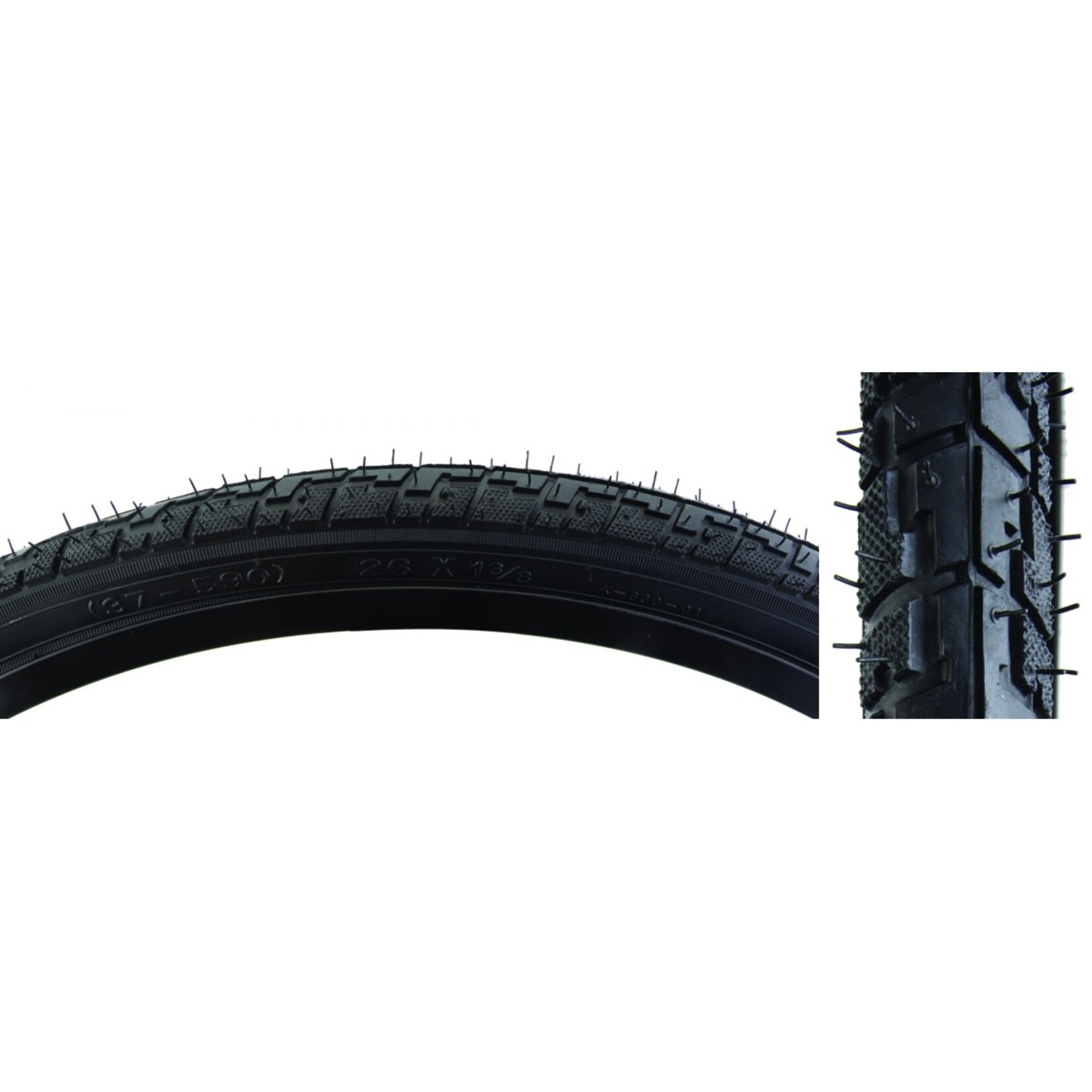 Sunlite 26x1-3/8 BK/BK Hybrid K830 Wire Tire