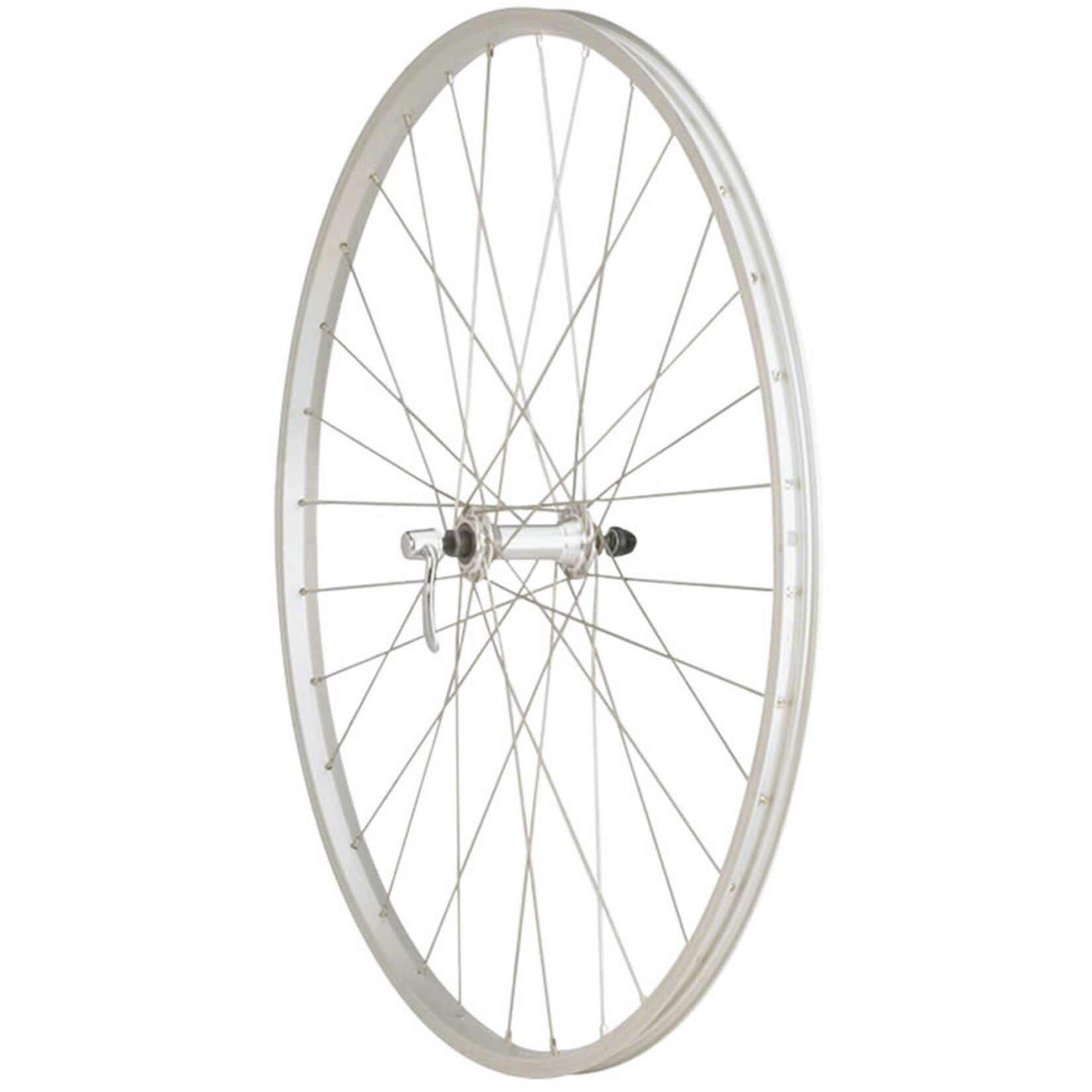 Quality Wheels Value Single Wall Series Front Wheel - 700, QR x 100mm, Rim Brake, Silver, Clincher, 36H