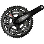 Shimano Tourney FC-A073 Crankset - 170mm, 7/8-Speed, 50/39/30t, Riveted, Square Taper JIS Spindle Interface, Black