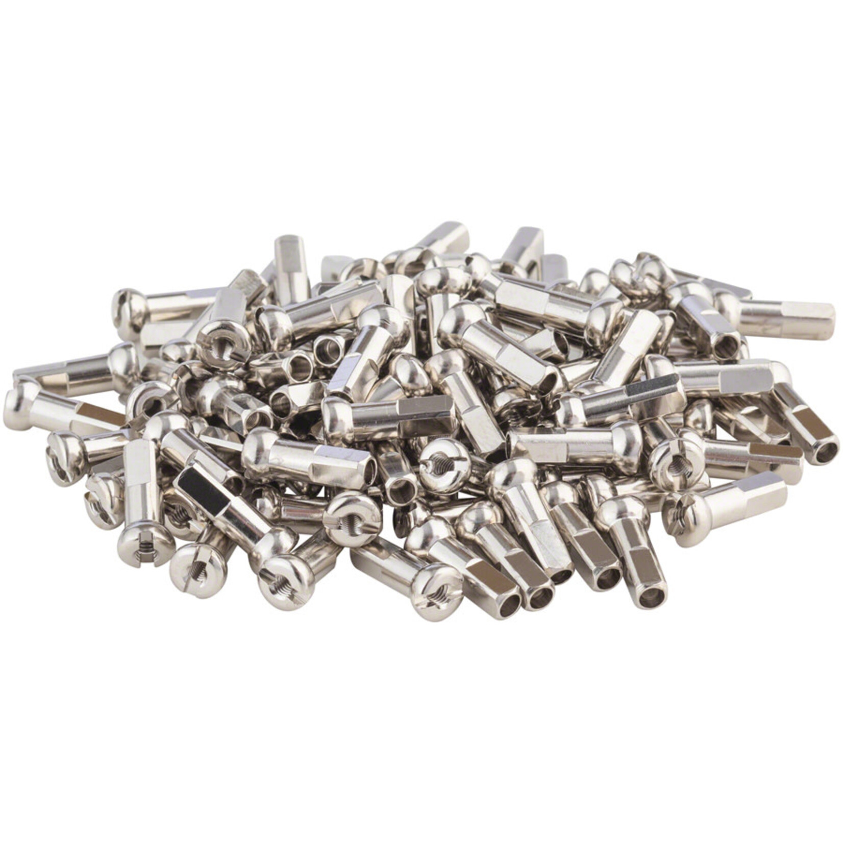 DT SWISS 2.34x14mm Brass Prohead SL Spoke Nipples Silver Box of 100