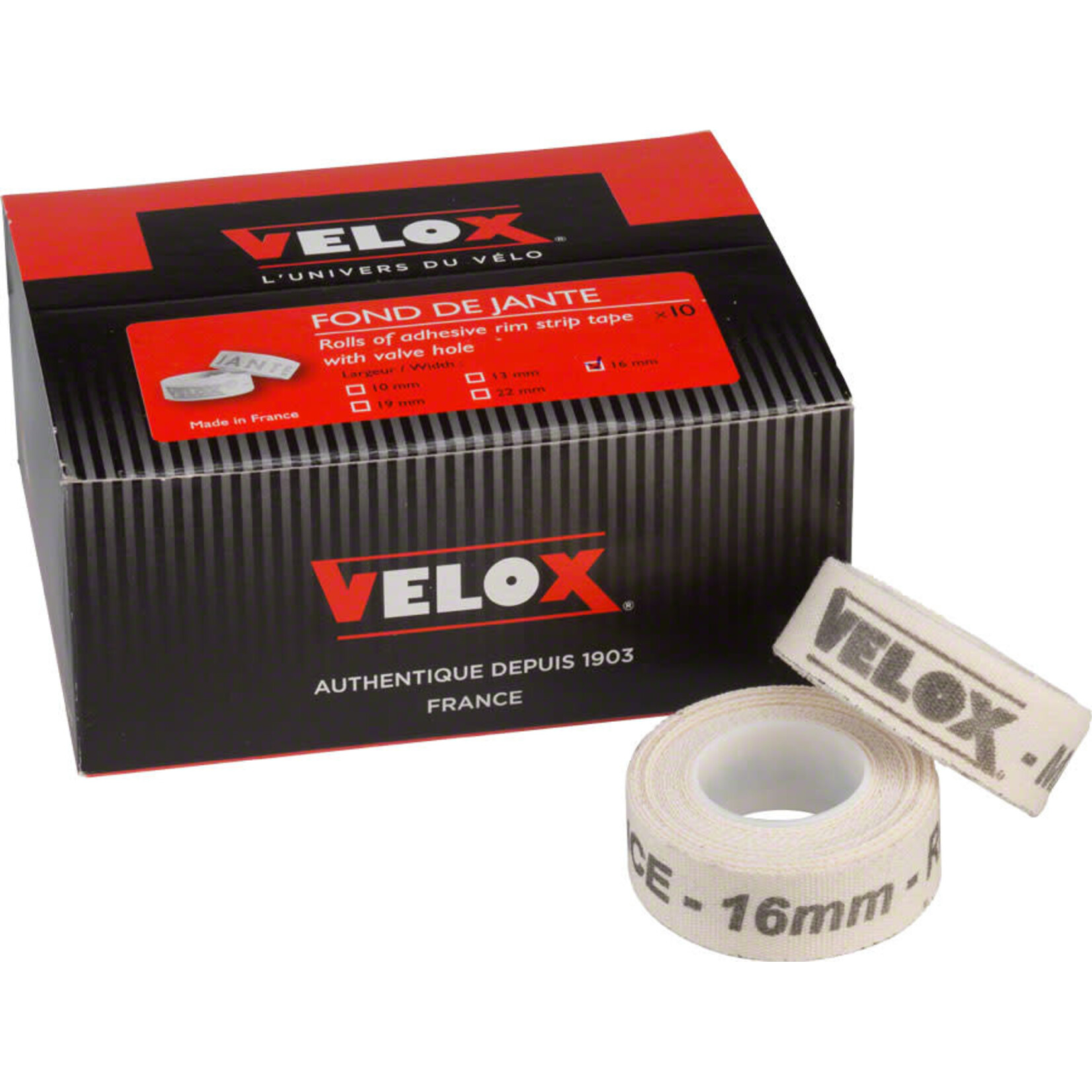VELOX 16mm Cloth Rim Tape, Box of 10