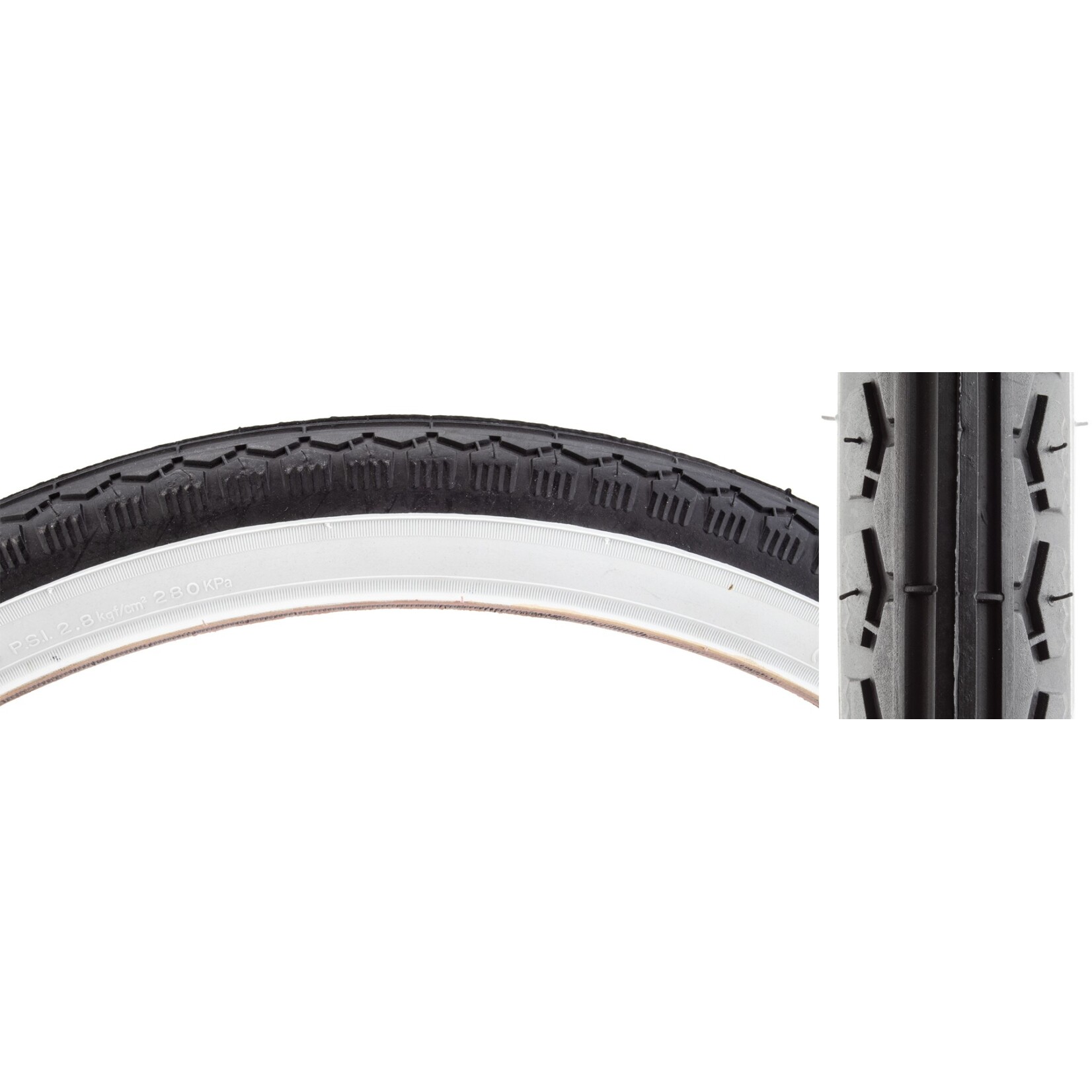 Sunlite 26x2.125 Black/ White Wall Street Street K130 Wire