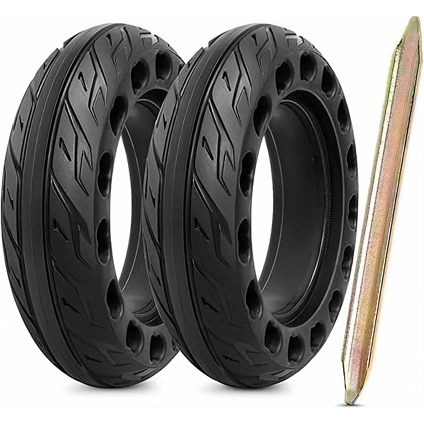 PaoWin 200x50 Solid Tire, 8 Inches Electric Scooter Wheels Solid Tire Front or Rear Replacement Rubber Tire 200 x 50 (each)