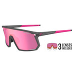 Tifosi Optics Moab, Satin Vapor Interchangeable Sunglasses, Clarion Sunset Pink/AC Red/Clear
