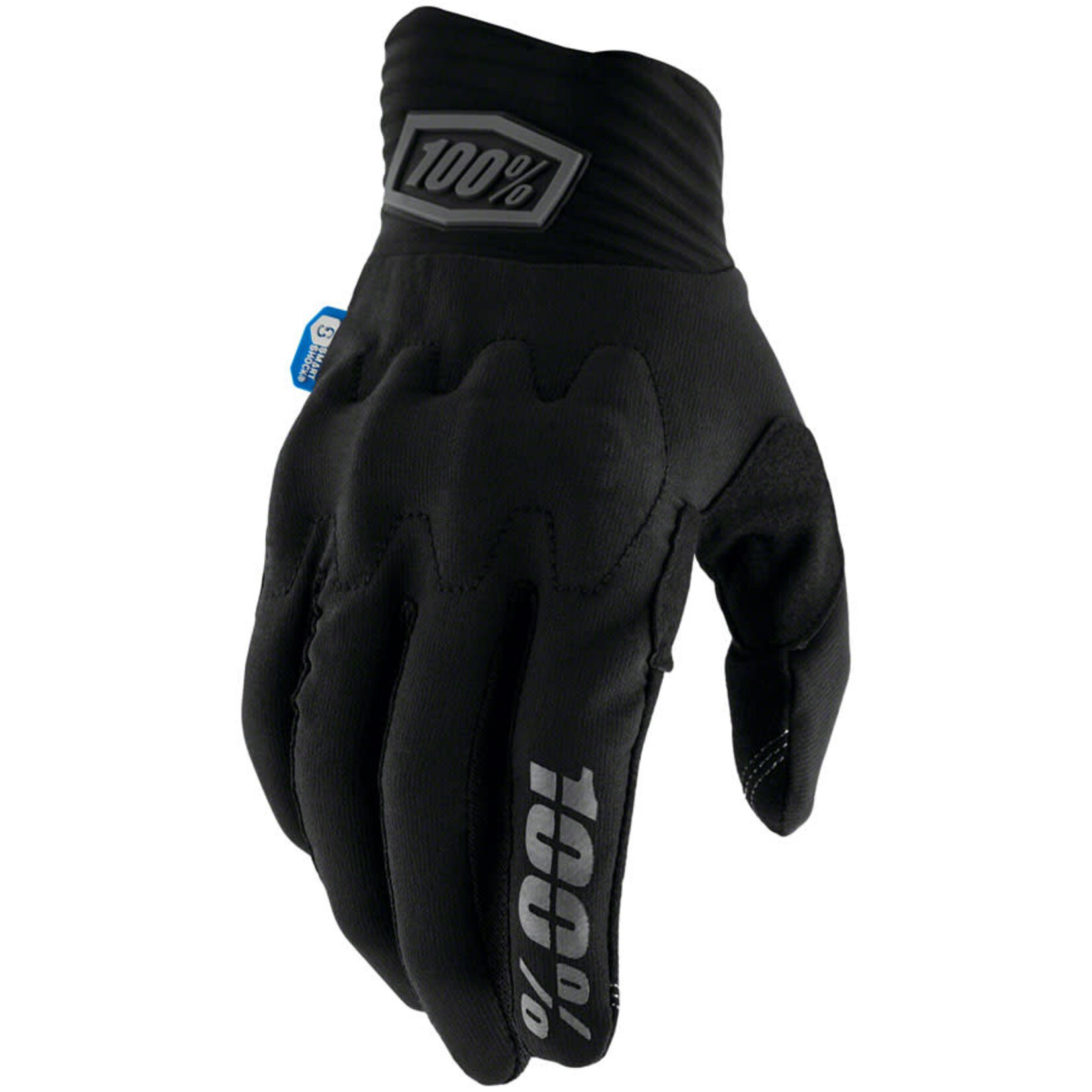100% Cognito Smart Shock Gloves - Black, Full Finger, Small