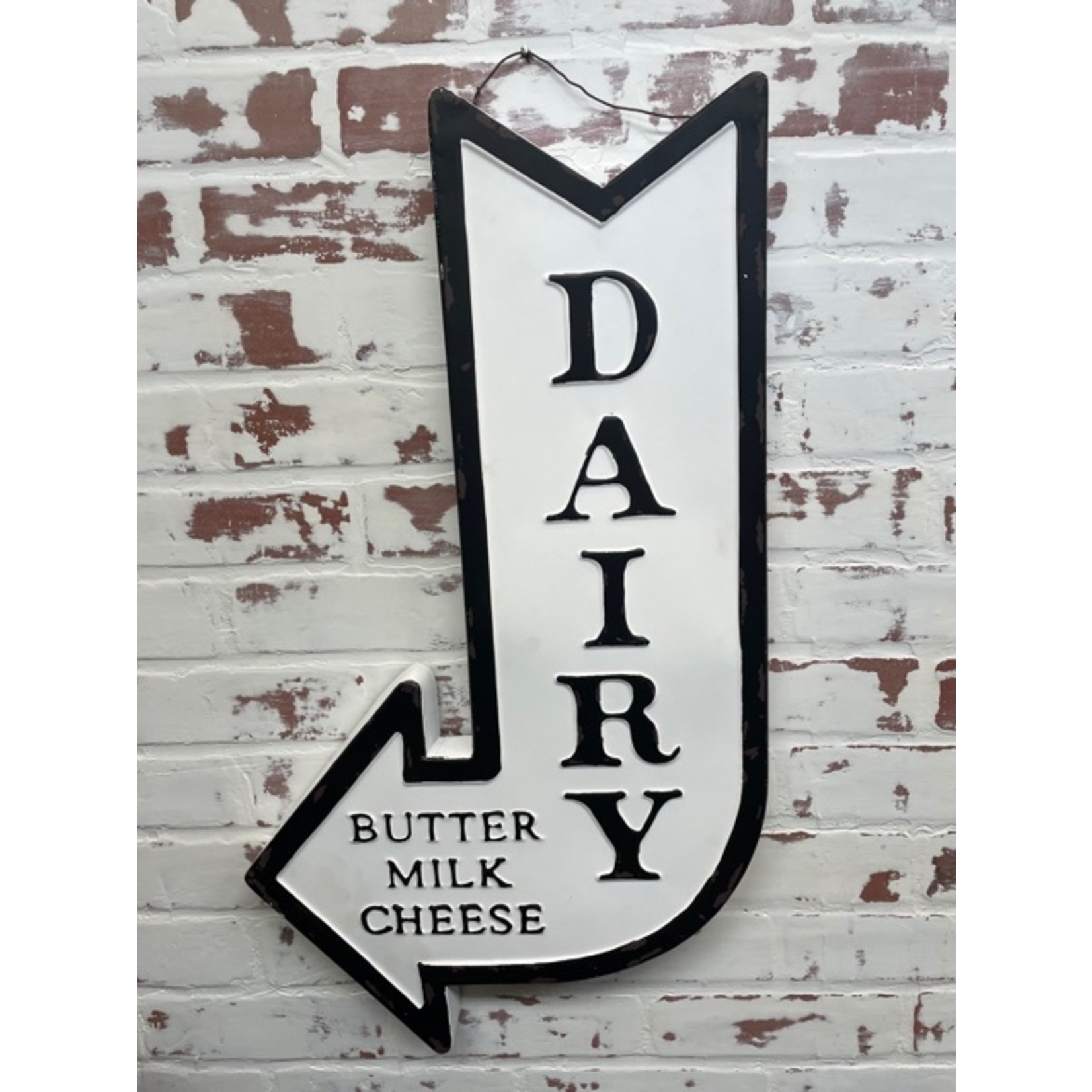 W.A.S Dairy Arrow Sign