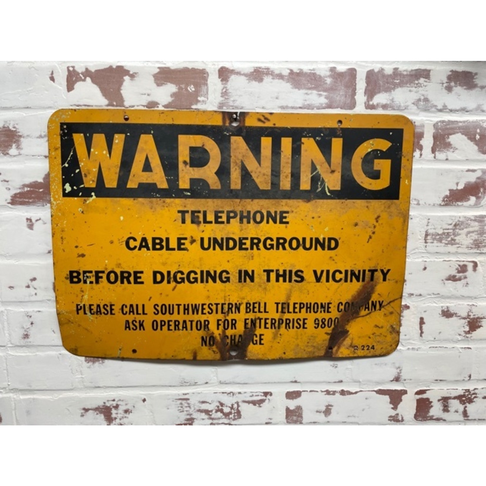 W.A.S Warning Cable Sign