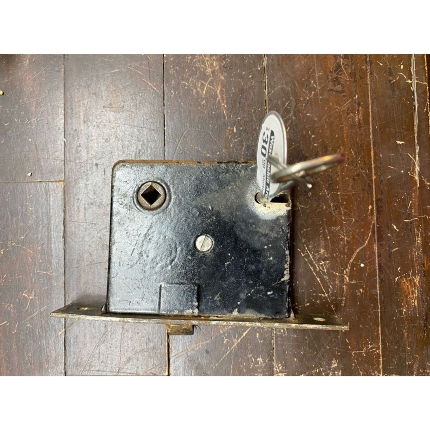 Restorers Brass Mortise Lock Set with Skeleton Key