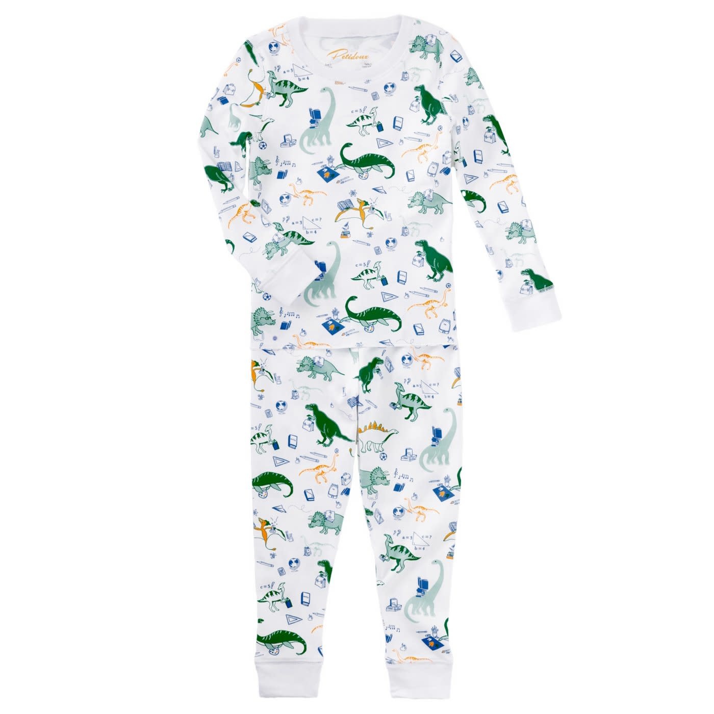 Petidoux L S Pajama Set Dino Goes to School Tinker A