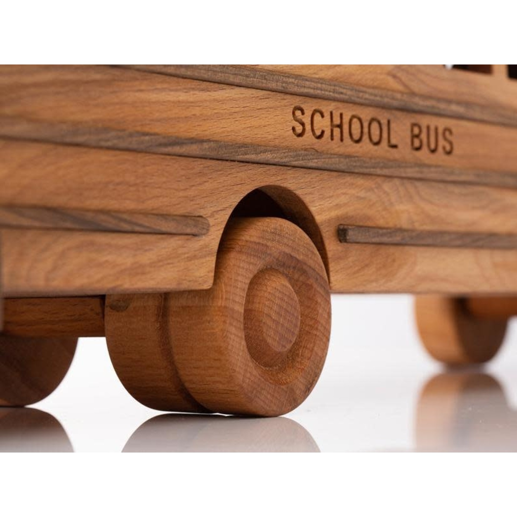 Wooden Toy School Bus