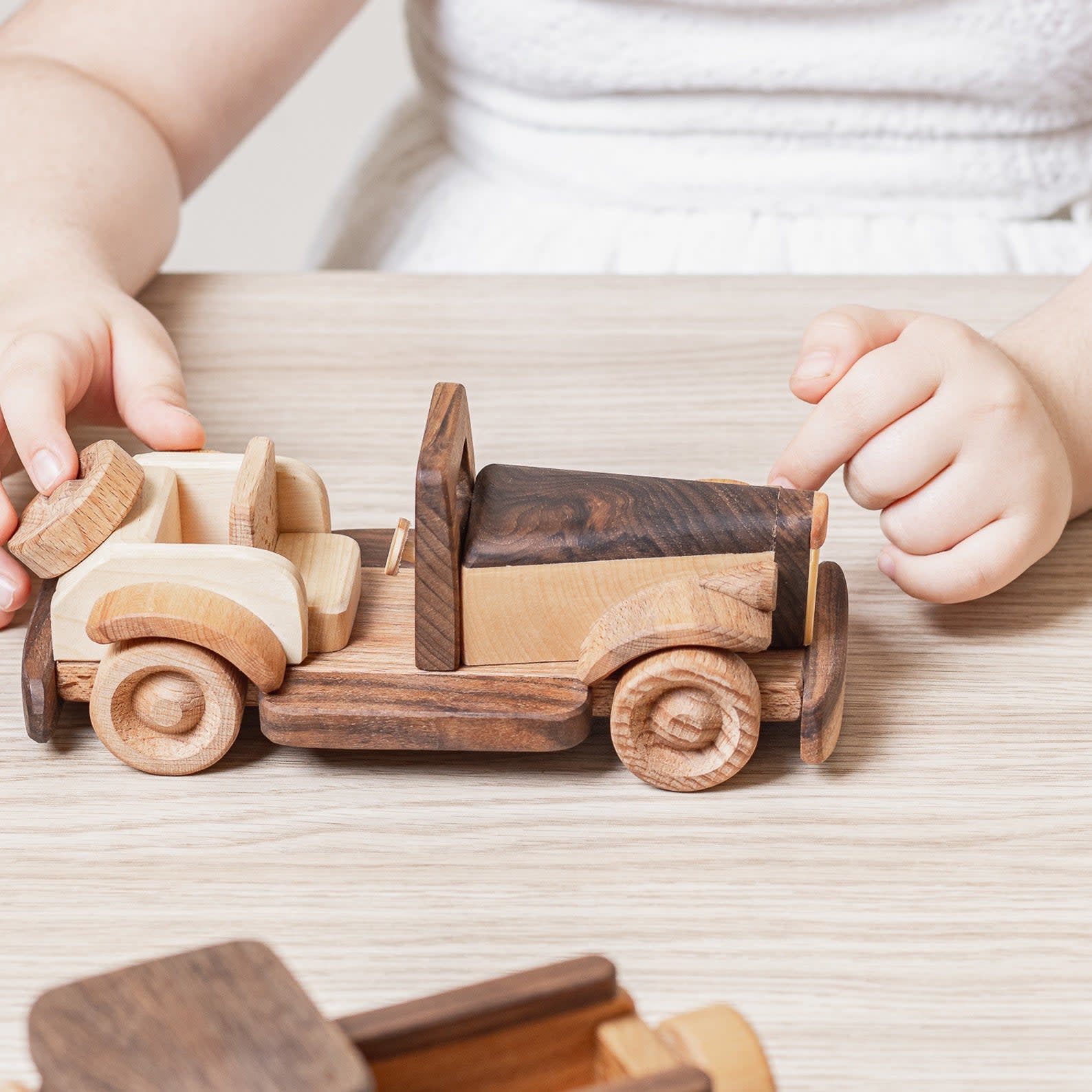 Wooden Vintage Toy Car, Handmade Wooden Toys