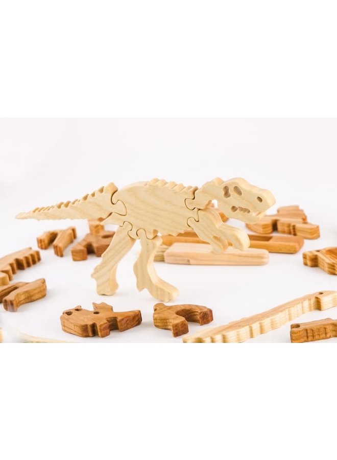 Wooden Dinosaur Puzzle Set