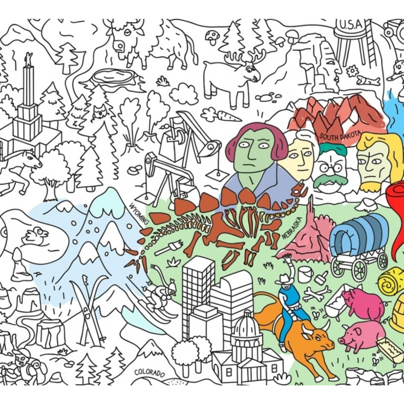 Omy Omy | Giant Coloring Poster - USA