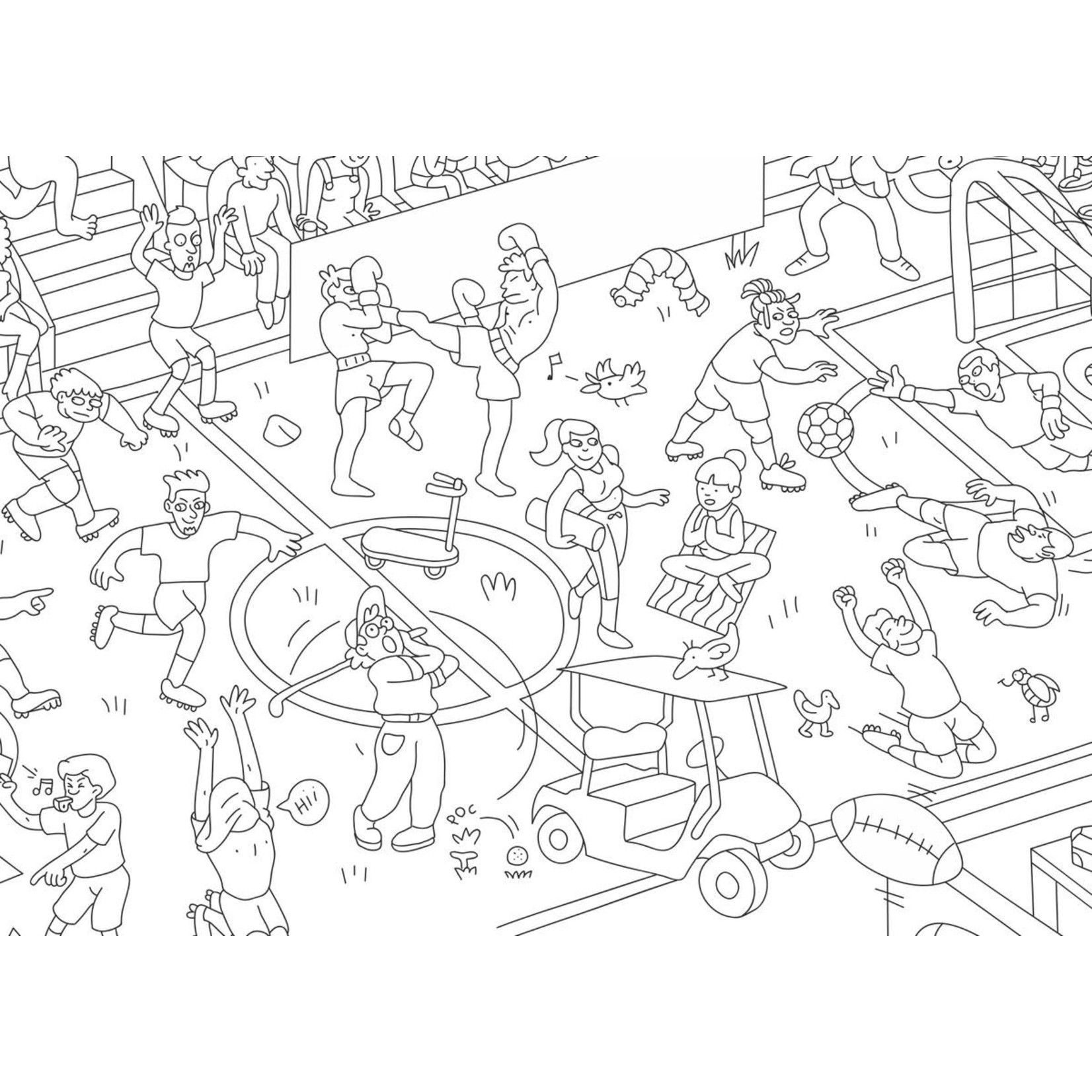 Omy Omy | Giant Coloring Poster - Sports