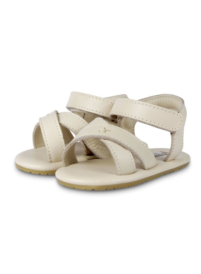 Tobi Sandal - Cream Leather