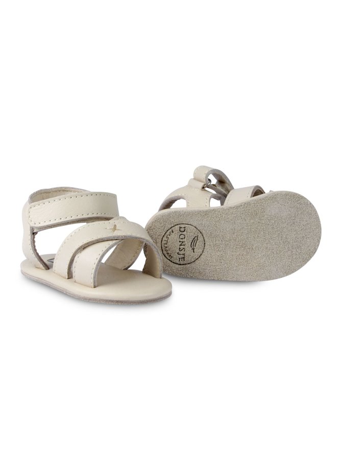 Tobi Sandal - Cream Leather