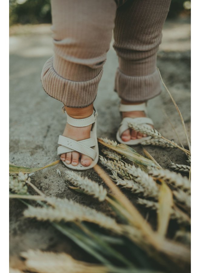 Tobi Sandal - Cream Leather