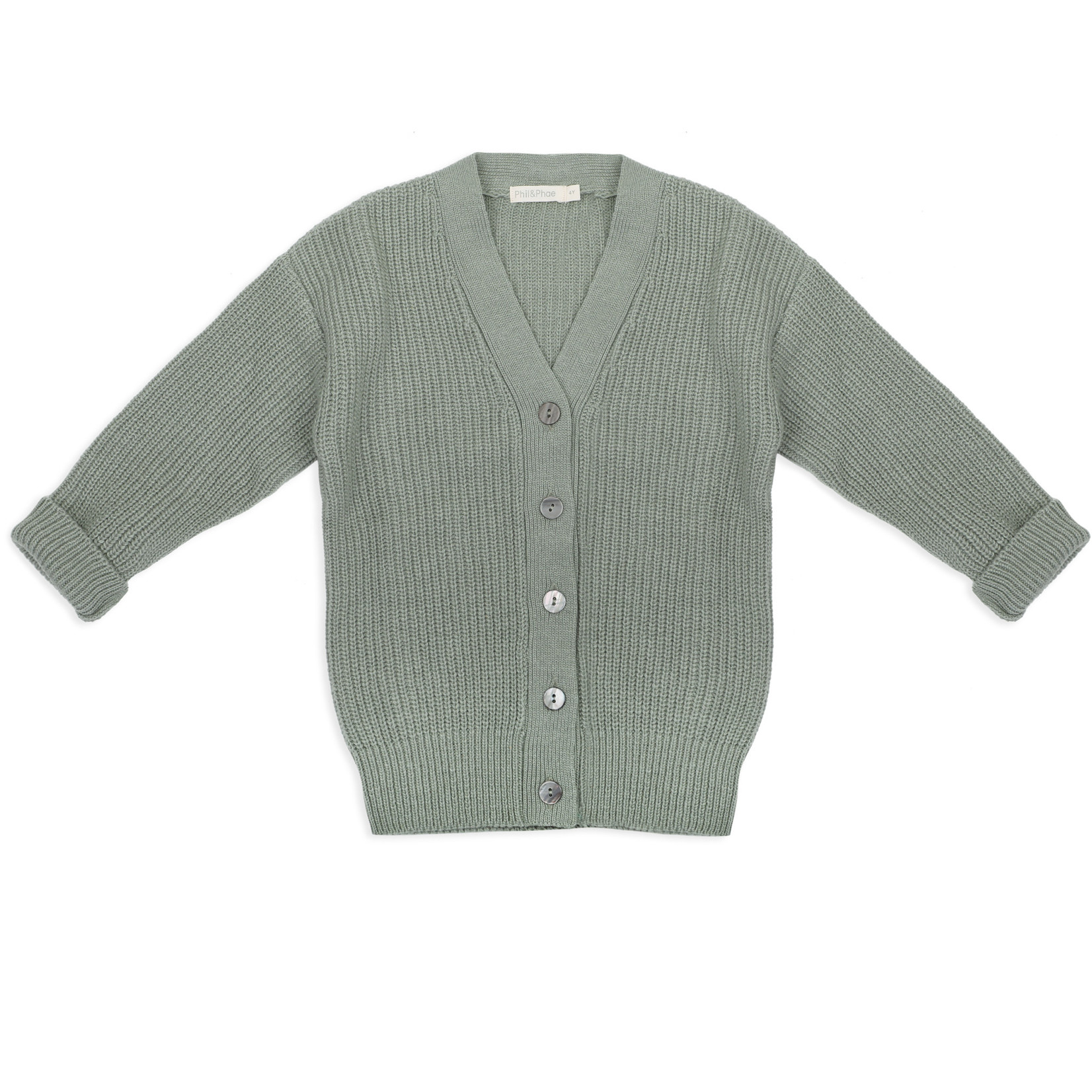 Phil & Phae Phil & Phae | Cashmere-Blend Knit Cardigan - Washed Mint