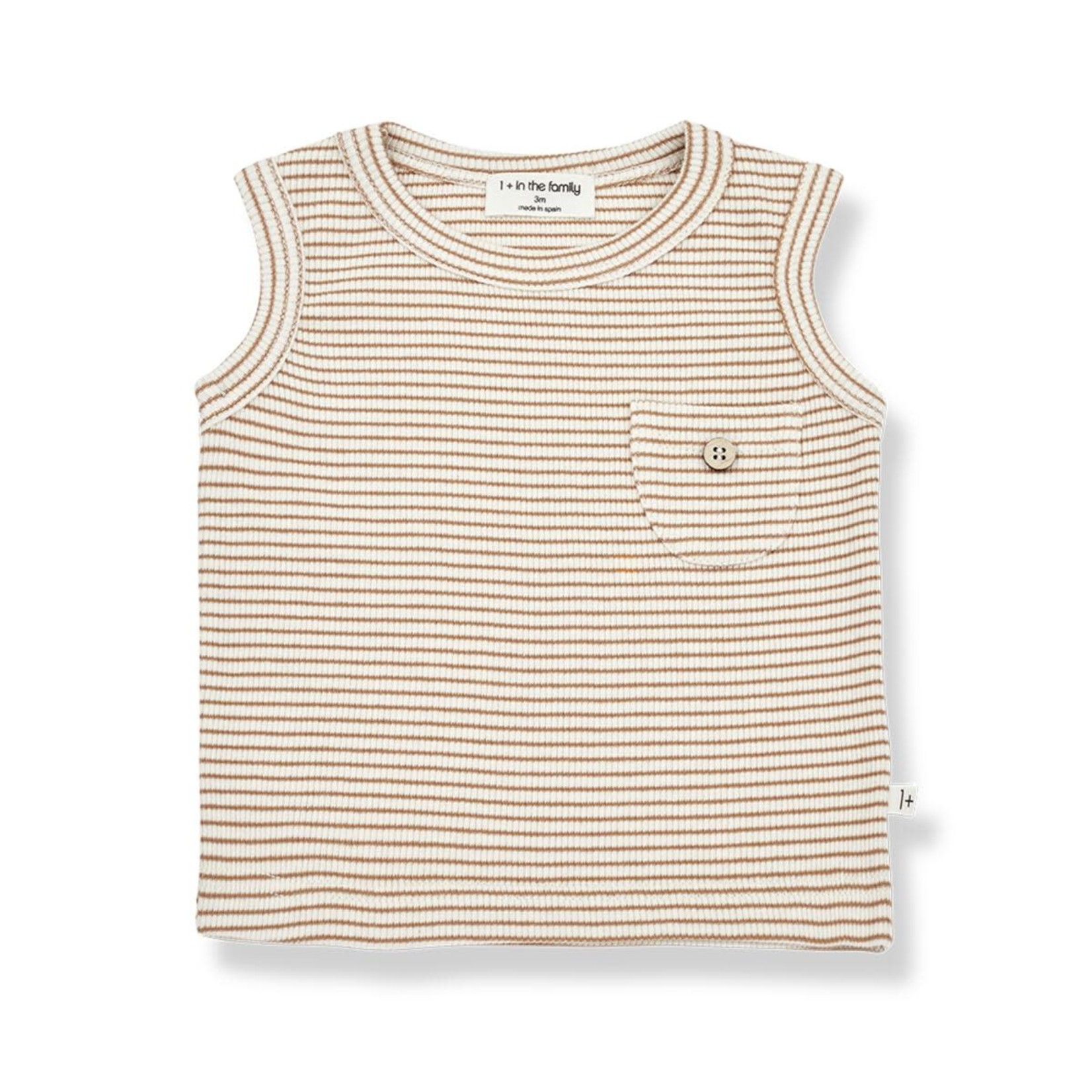 1+ in the Family 1+ in the Family | Joe Tank Top - Biscuit Stripe