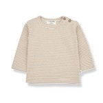 1+ in the Family Pablo L/S T-Shirt - Biscuit Stripe