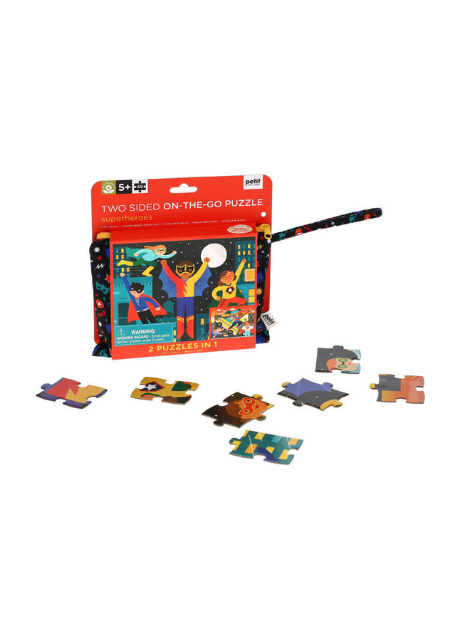 On-the-Go Two-Sided Puzzle - Super Heroes