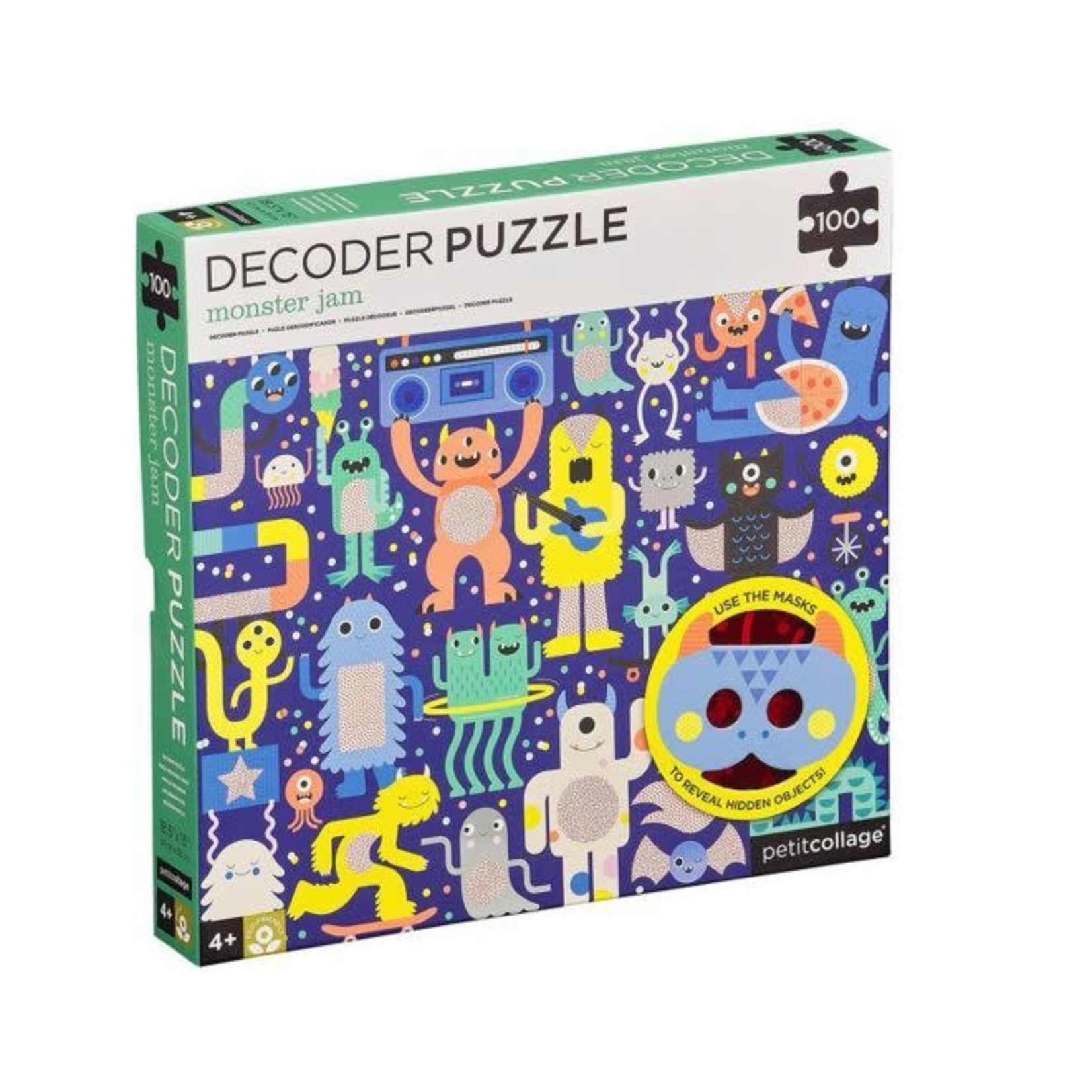 Petit Collage Petit Collage | Decoder Puzzle - Monster Jam