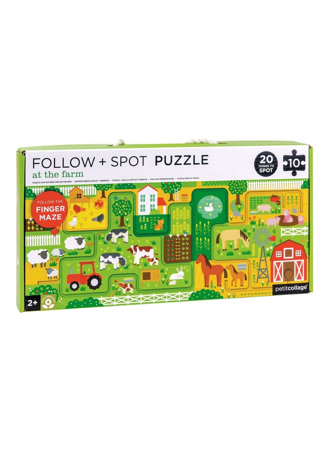 Follow & Spot Puzzle - At the Farm