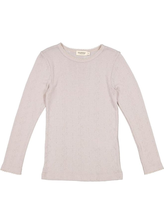 Tamra Pointelle Top L/S - Soft Dove