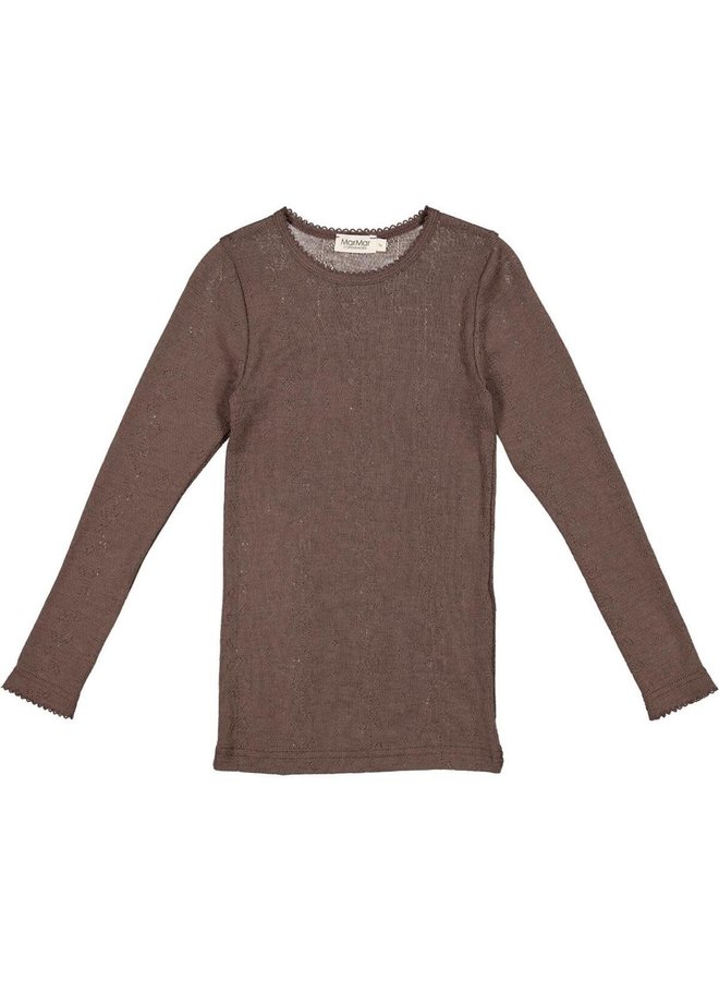 Tamra Pointelle Top L/S - Terre