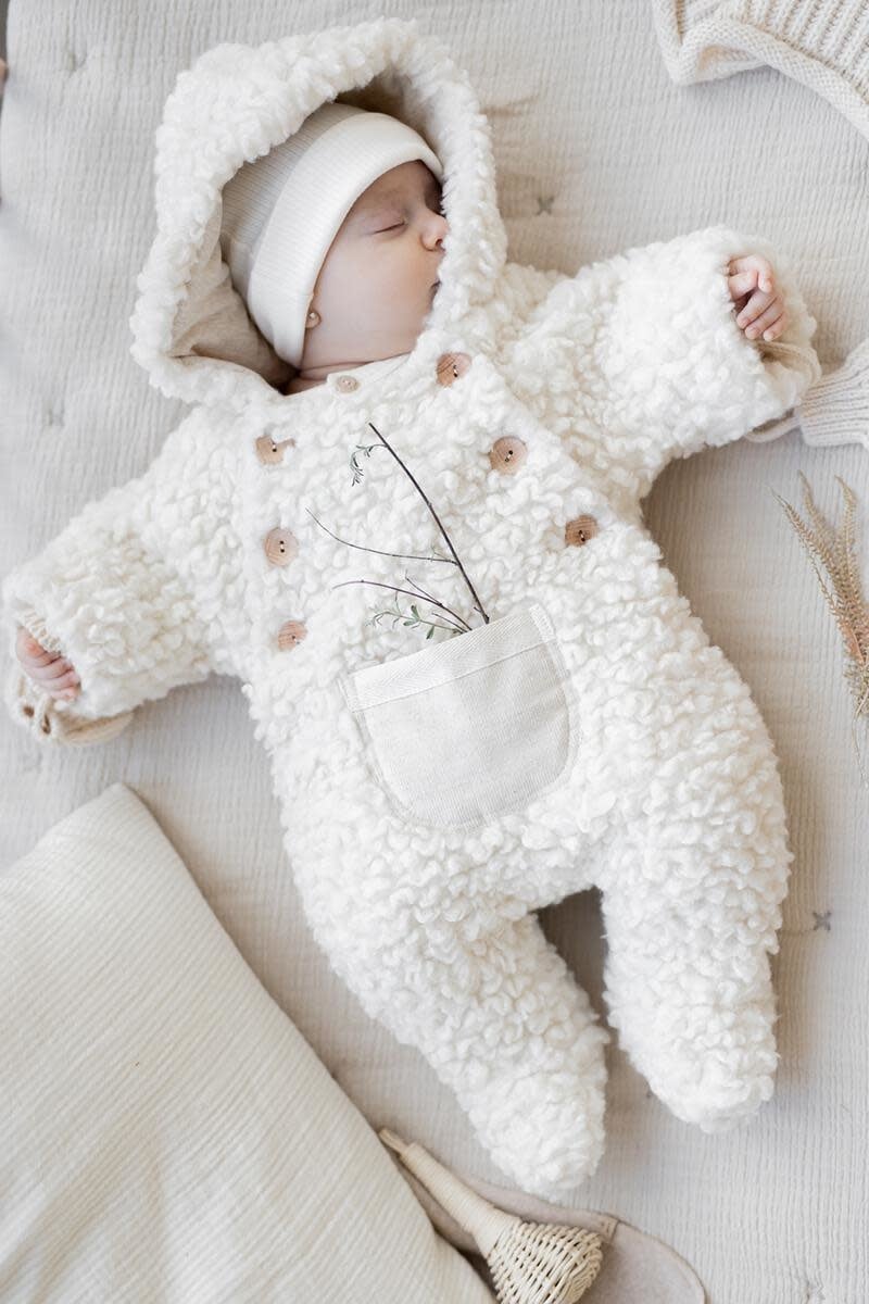 1+ in the Family Flora Polar Suit - Ecru