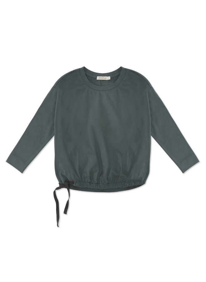 Blousing Top L/S - Washed Petrol