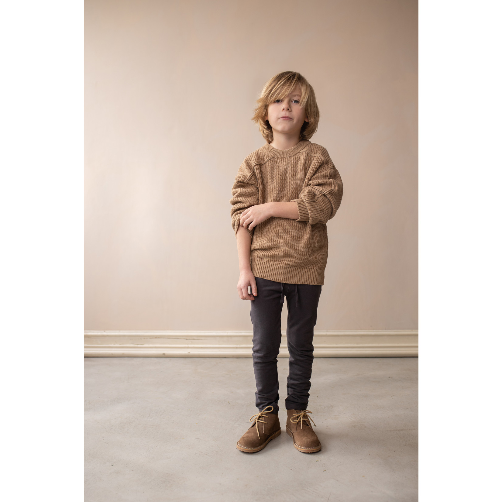 Phil & Phae Phil & Phae | Cashmere-Blend Knit Sweater - Biscuit