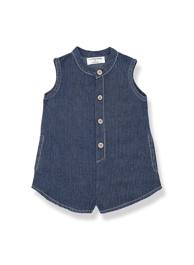 Ivy Short Overall - Denim