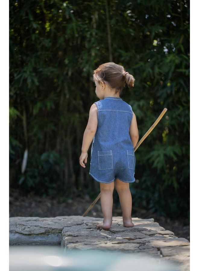 Ivy Short Overall - Denim