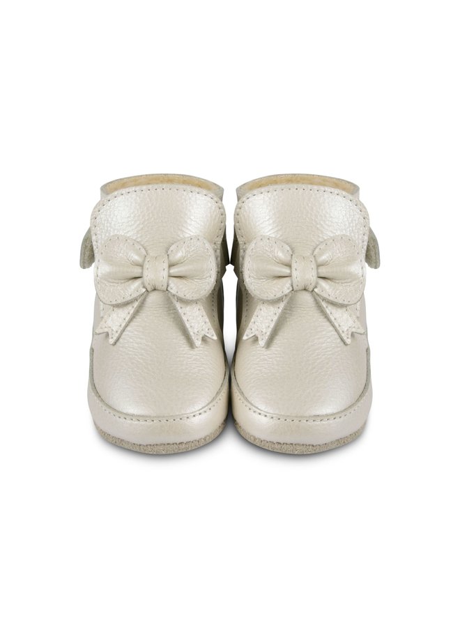 Cubow Lining Boots - Off-White Metallic Leather