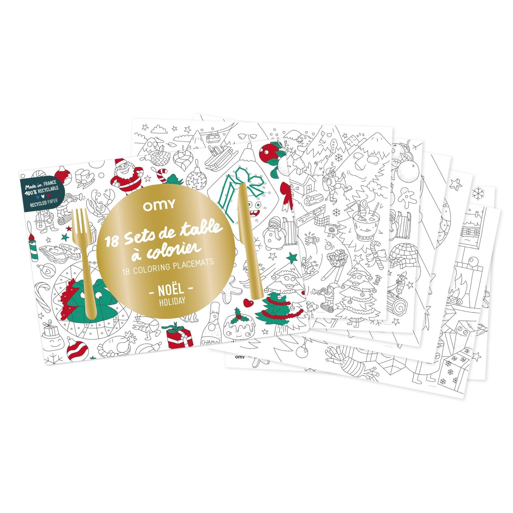 Omy Omy | Holiday Coloring Placemats