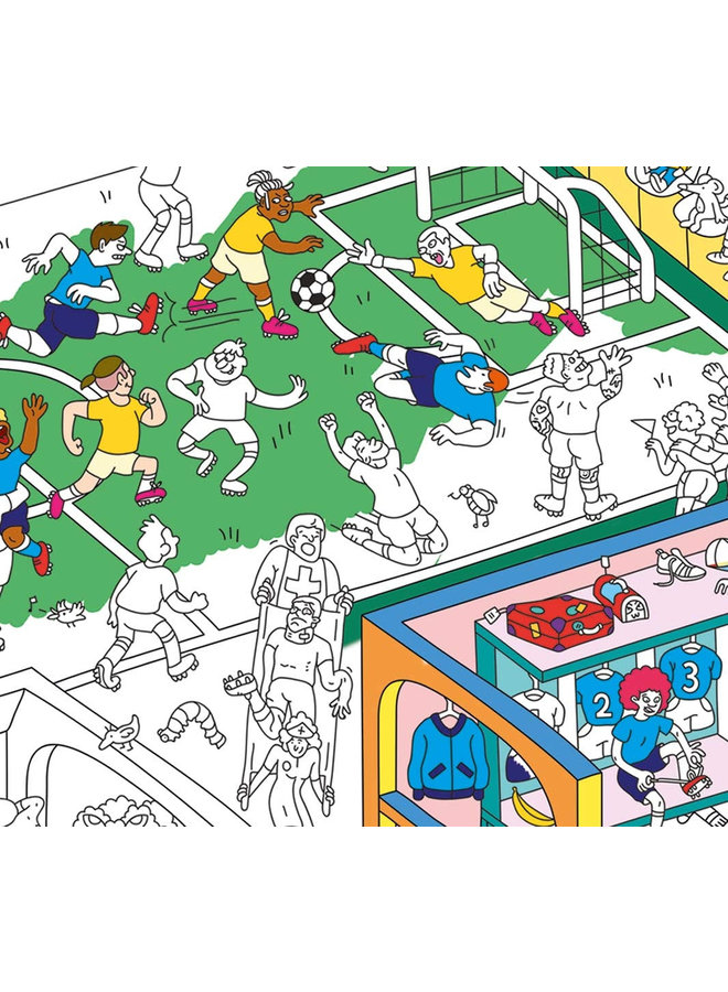 Giant Coloring Poster - Soccer
