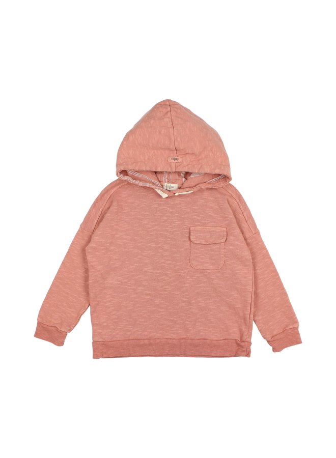 Stripes Hood Sweatshirt - Siena