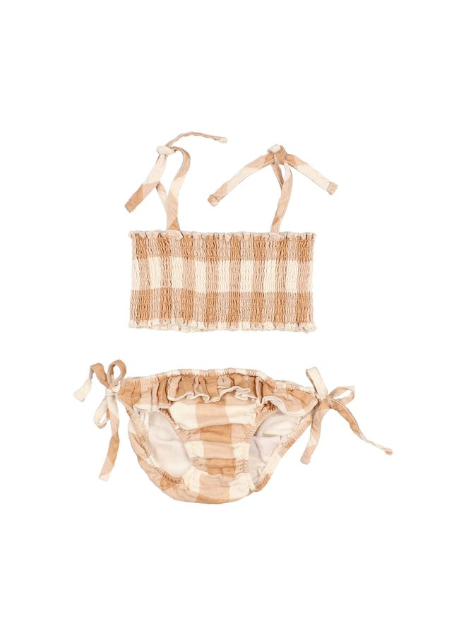 Gingham Bikini - Caramel