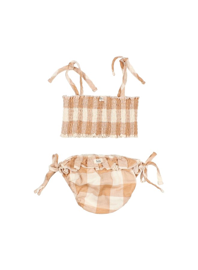 Gingham Bikini - Caramel