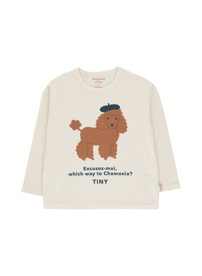 Tiny Poodle L/S Tee - Light Cream