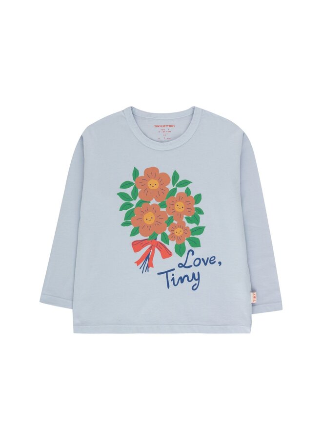Love Flowers L/S Tee - Cold Grey