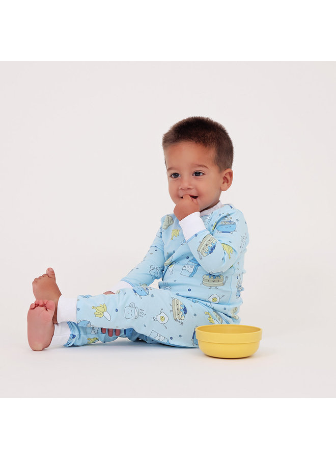 Two Piece PJ Set - Blue Breakfast