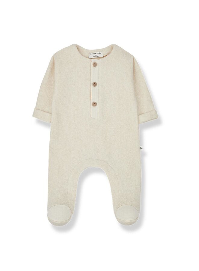 Gaetan Jumpsuit w/Feet - Ecru