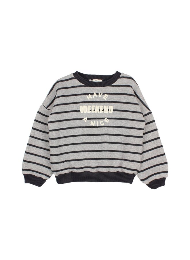 Stripes Sweatshirt - Grey/Navy
