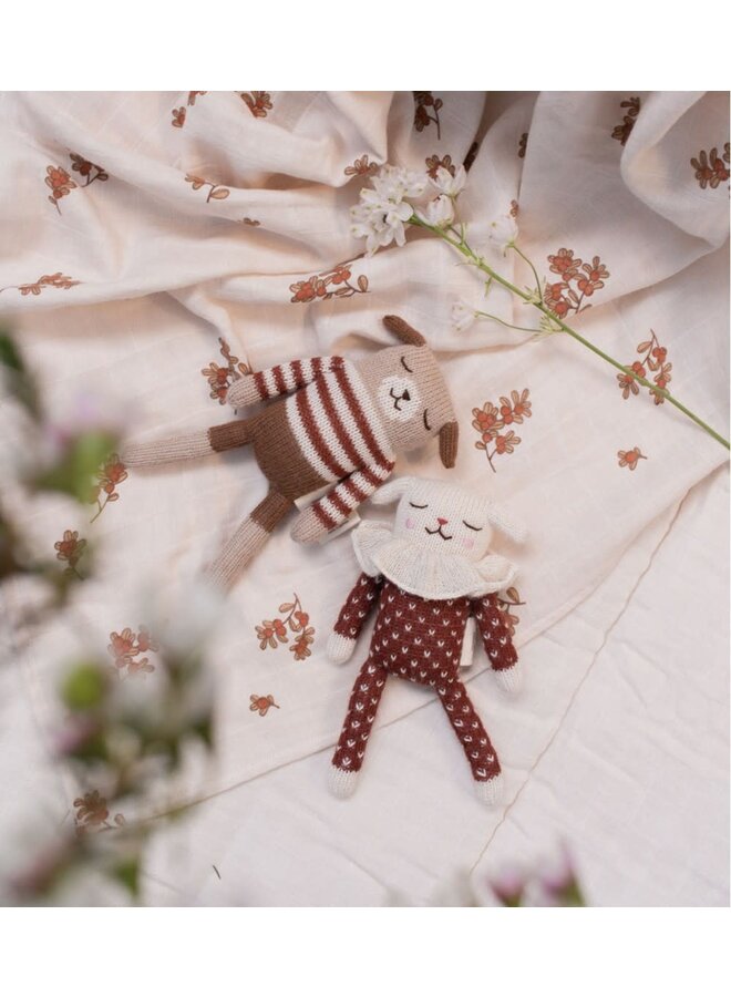 Puppy Knit Toy - Sienna Striped Sweater