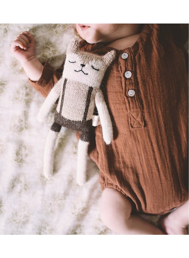 Fawn Knit Toy - Overalls