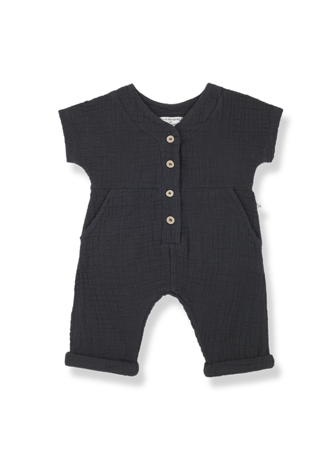 Adriano Short-Sleeve Overall - Anthracite