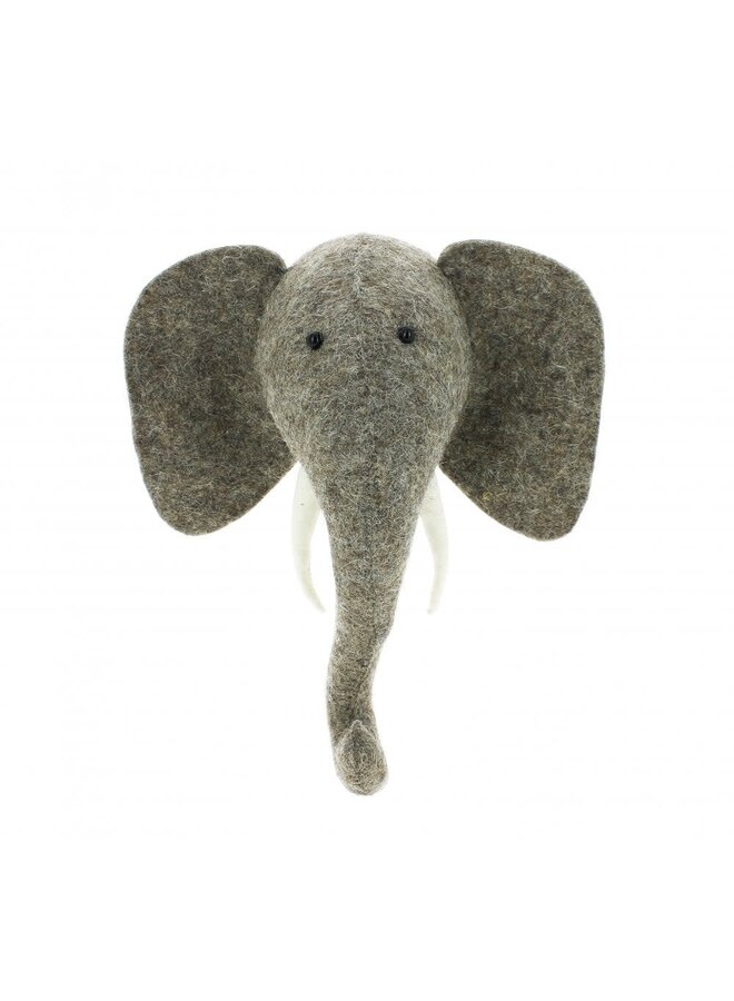 Mini Elephant Head with Tusks